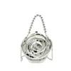 Bolso de Acrílico con Flor de Rosa de Moda Versátil Casual para Monedas Labial Bolso Cruzado Clutch