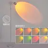 [Transfronteiriço] Luminária de Chão para Sala de Estar, Luz Ambiente, Sala de Transmissão ao Vivo de Beleza de Fundo, Pôr do Sol, Quarto de Luxo, Ondulação Dupla de Água