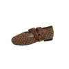 Sapatos Femininos Mary Jane Quadrados de Bolinhas Franceses 2026 Novos Outono Doces Sapatilhas para Combinar com Saias Sapatos de Festa