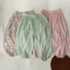 Pantalones frescos de rayón de 40 unidades para niños, pantalones frescos de verano para niñas, pantalones casuales ligeros y suaves, pantalones anti-frío estilo verano