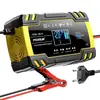 Cargador de batería para coche de motocicleta 12v 24v cargador de reparación de camiones cargador AGM calibre europeo calibre británico