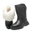 Botas de Invierno Antideslizantes Cálidas de Lana de Mongolia Interior Botas para Llevar Engrosadas -40 Grados Botas de Nieve para Hombres y Mujeres