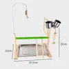 Soporte Interactivo de Escritorio para Loros Plataforma Multifuncional de Entretenimiento para Cacatúas y Periquitos para Jugar y Trepar