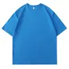 Camiseta Masculina de Algodão Penteado com Manga Curta 180g Gola Redonda Camiseta Lisa de Algodão Camiseta Básica Casual Masculina de Manga Curta