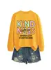 La amabilidad es gratis Amazon eBay Estación Independiente Moda Versátil Sudadera Nueva para Mujer Otoño Invierno