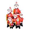 Muñeco Inflable de PVC de Papá Noel Retrato Familiar Adornos Navideños Accesorios de Decoración para Tienda de Centro Comercial Suministro Transfronterizo