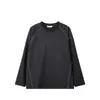 Sudadera Minimalista de Peso Pesado de Color Sólido Nueva Tendencia de Otoño Unisex Versátil Moderna de Gama Alta Cuello Redondo