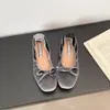 Sapatos baixos simples estilo coreano, com sola macia e bico quadrado, com laço, slip-ons de corte baixo, novo modelo primavera e outono 2026