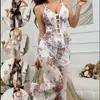 Comercio Electrónico Transfronterizo Conjunto Sexy de Malla con Falda Larga y Lencería, Pijamas y Ropa de Casa Estilo Europeo y Americano
