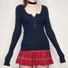 Suéter de manga larga con cuello redondo para mujer, estilo europeo y americano, de comercio exterior, otoño e invierno de AliExpress 2022