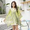 Xale protetor solar de verão feminino novo lenço de chifon de castanha de caju lenço de gola alta à prova de UV xale para usar ao ar livre atacado