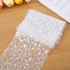 Tela de bordado de malla con lentejuelas y hilo plateado transparente tela para vestido de tirantes con lentejuelas disfraz de escenario ropa para niños