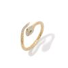 Nuevo Anillo de Serpiente de Alta Venta para Mujeres, Diseño de Nicho Creativo y Único, Anillo Abierto con Forma de Serpiente Retro, Anillo para el Dedo Índice