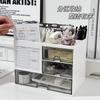Estante Organizador con Divisores de Cajón Transparentes para Estudiantes, Organizador de Artículos Pequeños, Caja de Almacenamiento para Escritorio de Oficina