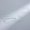 Collar de cadena lisa de plata esterlina S925 para clavícula para mujer, colgante sin oro amarillo fino, cadena universal retráctil, cadena desnuda, accesorios de plata