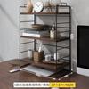 Prateleira de Armazenamento Simples Estante de Livros Suporte de Armazenamento para Mesa de Escritório Estante Pequena de Ferro para Mesa de Casa Multi-Camadas