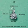 Plata de ley s925 vintage mini mariposa sólida flor sol hoja flor de durazno colgante accesorios para ensartar cuentas DIY