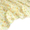 Pijama Infantil de Algodão de Grau Bebê, Crepe de Camada Dupla Plissado com Estampa de Desenho Animado, Tecido para Toalha de Saliva Acolchoada e Toalha de Banho