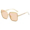 Gafas de sol cuadradas de montura grande con degradado estilo coreano para mujer, de moda en Instagram, para cara grande, adelgazantes, protección UV para hombre