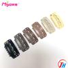 Kihua Supply Tarjeta para Pelucas Marca Miya Mia Modelo F de 9 Dientes con Boca en V 3.2cm Pinza para Extensiones de Cabello de 9 Dientes Acero Inoxidable