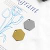 Spot atacado etiqueta de identificação hexagonal de aço inoxidável lisa para cachorro cartão de animal de estimação metal chaveiro anti-perda gravação