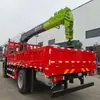 Caminhão Guindaste Yuchai 240 Cavalos Shaanxi Delong G500 com Entre-eixos de 4,2m, Capacidade de 8 Toneladas, Lança de 5 Seções, Veículo de Engenharia para Elevação e Transporte de Carga