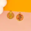 Corrente de Celular Rosa Retrô Material DIY Acessórios de Gotejamento de Óleo Pingente de Liga Joias Artesanais Pulseira Decoração de Bolsa