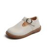 Primavera 2025 Nuevos Zapatos de Cuero para Niñas de Color Sólido Estilo Británico Zapatos Pequeños de Cuero Zapatos de Princesa para Niñas Zapatos Pequeños Estilo Universitario