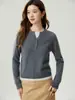 ¡Chic francés! Suéter 100% cachemira pura para mujer, colección otoño/invierno 2026, color liso, cuello en V, diseño falso de dos piezas, jersey de punto, manga larga