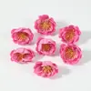 Cabezas de Flores de Camelia Artificiales, Estilo Pastoral, Flores de Seda Estilo Chino Tradicional, Accesorios para el Cabello Hanfu, Materiales para Manualidades, Accesorios de Flores Falsas