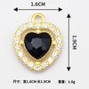 Joyería de aleación coreana, accesorios de bricolaje, colgante individual con forma de corazón, collar de diamantes de amor, pulsera, colgante, venta al por mayor transfronteriza