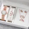 Relógios Atacadistas Transfronteiriços para Mulheres, Luxo Leve, Versátil, Fashion, Casual, Business, Tendência Estilo Céu Estrelado Relógios de Quartzo para Mulheres