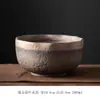 Grande Lavador de Chá de Cerâmica Grossa Estilo Japonês Padrão Martelo Lavador de Copos Artesanal Vintage Lavador de Lápis Cerâmica com Mudança de Forno Esmalte Dourado Pote de Água Criativo