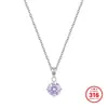 Popular en Europa y América, collar de acero inoxidable 316 con circonita multicolor, superventas en transmisiones en vivo, cadena para la clavícula con colgante de cuatro garras, venta al por mayor transfronteriza