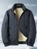Novo conjunto masculino de três peças quentes para outono e inverno, atacado transfronteiriço: jaqueta colete de lã de cordeiro com gola alta, transfronteiriço ultrassônico