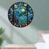 Nuevo Reloj de Pared Acrílico Simple Estilo Chino Reloj con Textura de Madera para Sala de Estar Decorativo Moda Reloj Silencioso