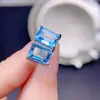 Brincos de Topázio Azul Suíço Puro Natural Enviados com Pedra Principal de Tamanho Aproximadamente 6*8mm Prata 925 Incrustados com Precisão