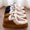 Zapatos Pequeños de Cuero Forrados de Felpa Rellenos Estilo Británico Novedad Otoño e Invierno 2025 Planos con Cordones Mocasines de Suela Gruesa Zapatos Cálidos de Algodón