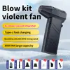 Nuevo Ventilador Turbo Violento Portátil Transfronterizo 20,000 Rpm Alta Velocidad Portátil Potente Ventilador Eléctrico Herramienta Estilo Camping