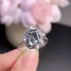Anel de Cristal Verde Natural! Cristal Limpo! Fogo Super Forte! Especificações de Pedra Solta 7*9mm