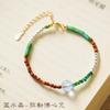 Weiyi Xingyue Bodhi Novo Design de Pulseira Verde Nicho 8mm Verde Tara Coração Sutra Contas Budistas Pulseira de Cristal