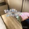 Horquilla vintage de mariposa móvil, horquilla de strass Luna estrella, para flequillo lateral femenino, tamaño pequeño, pinza de pico de pato, tocado