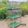 Jaulas de Acero Inoxidable de Tres y Dos Niveles para Pollos, Patos, Conejos y Palomas, Adecuadas para Uso Doméstico y al Aire Libre, Impermeables Multicapa