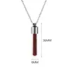 Colar com Pingente de Garrafa de Cinábrio Banhado a Ouro Real 18K de Conservação de Cor, Colar com Pingente de Caixa Gawu de Cinábrio em Formato de Coração e Gota d'Água, Colar com Pingente de Areia Dourada Roxa