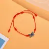 Pulsera de la Suerte Ojo Turco Ojo Malvado Palma Trenzada Hecha a Mano Más Vendida Transfronteriza Hamsa Pulsera Ojo Azul