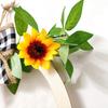 Cartão de boas-vindas de madeira luminoso estilo pastoral, etiqueta de pendurar criativa, decoração de porta de boas-vindas