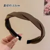 Faixa de Cabelo de Tricô Maillard Outono Inverno para Mulheres 2026 Novo Estilo Diário ao Ar Livre Presilha de Cabelo Faixa de Cabelo de Borda Larga de Alta Qualidade Acessórios de Cabelo