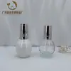 Botella Esférica de 50ml, Botella Original de Solución de Bombilla Pequeña, Botella Dosificadora de Aceite Esencial con Presión, Gotero Redondo, Botella de Vidrio Dosificadora