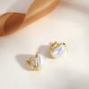 Presilhas de Orelha de Pérola Sem Furos, Presilhas de Osso de Orelha de Alta Qualidade, Brincos de Laço, Ganchos de Orelha Elegantes, Brincos Quadrados de Luxo Leve Atacado