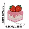 Patch de Bordado de Morango Desenho Animado Patch de Leite de Fruta Bordado Fofo para Roupa Infantil Decoração de Bolsa de Brinquedo Patch Termocolante